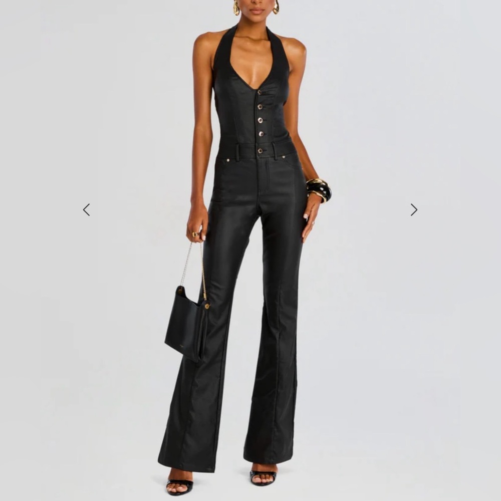 Retrofete Black Halter Jumpsuit